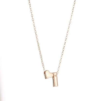 Chic Heart Initial Choker Necklace