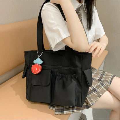 Preppy Nylon Student Shoulder Bag