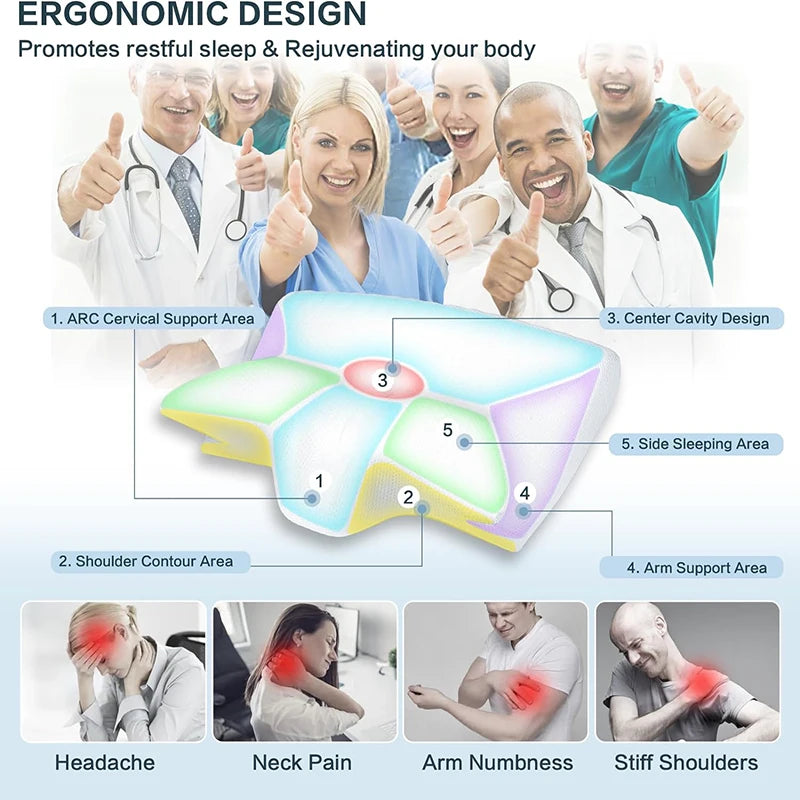 Ergonomic Memory Foam Neck Pillow