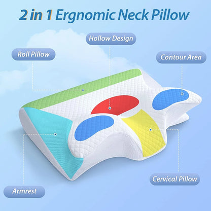 Ergonomic Memory Foam Neck Pillow