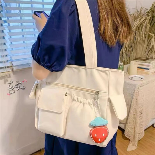 Preppy Nylon Student Shoulder Bag