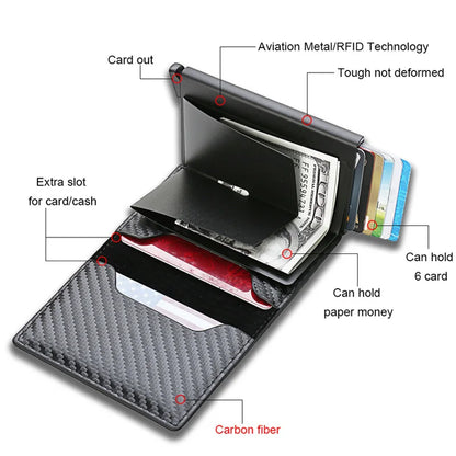 Sleek RFID Carbon Card Wallet