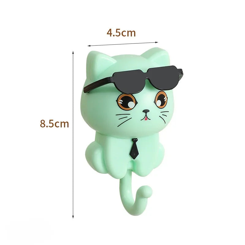 Cartoon Cat Adhesive Hooks