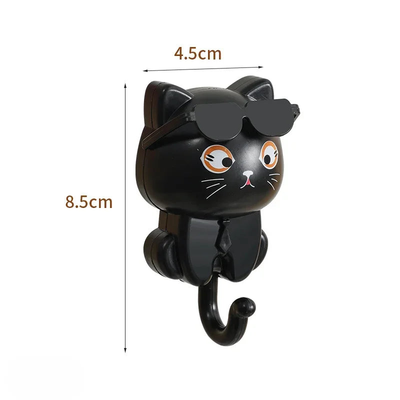 Cartoon Cat Adhesive Hooks