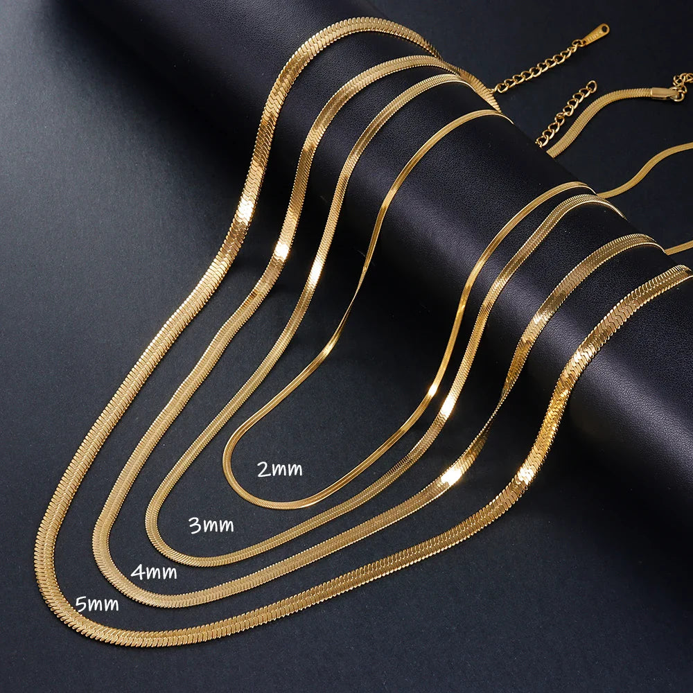 LuxGold Snake Chain Necklace