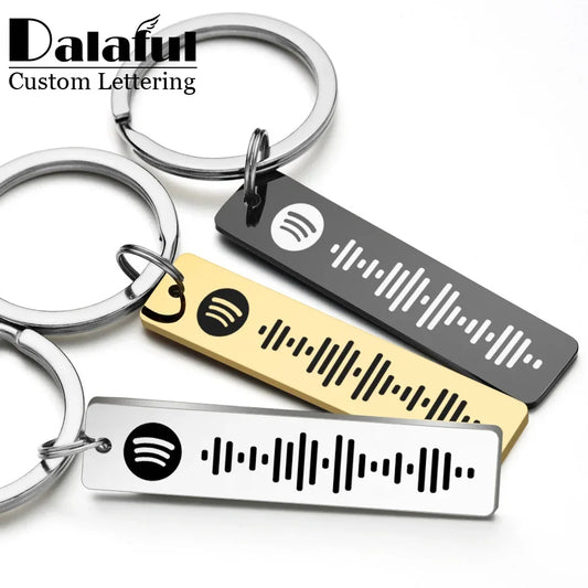 Customized Spotify Code Keychain