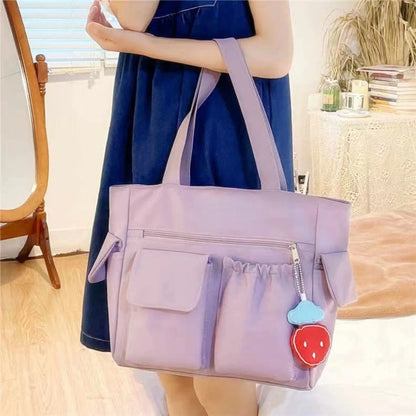 Preppy Nylon Student Shoulder Bag